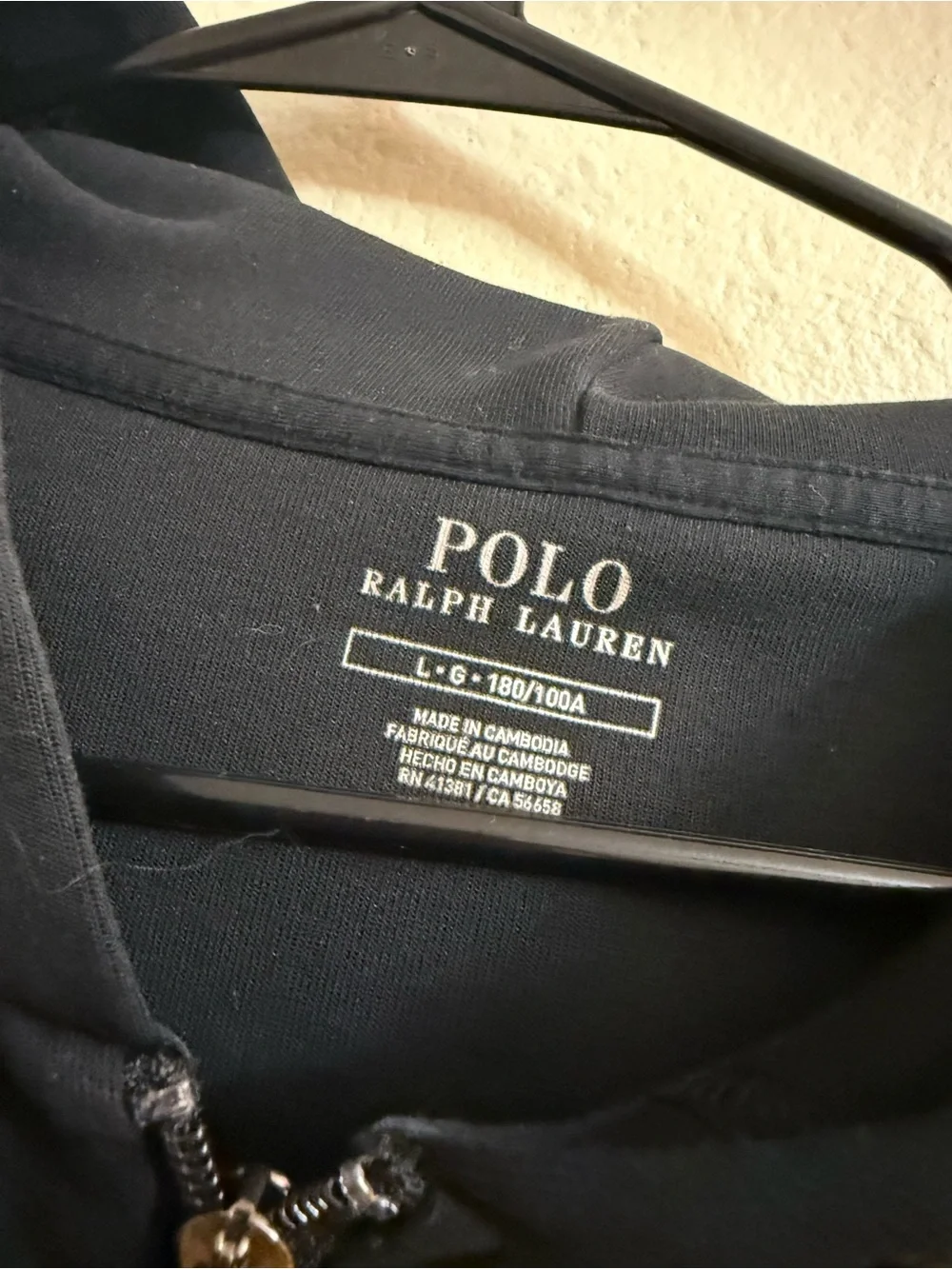 Polo by Ralph Lauren Navy Blue Full-Zip Hoodie
